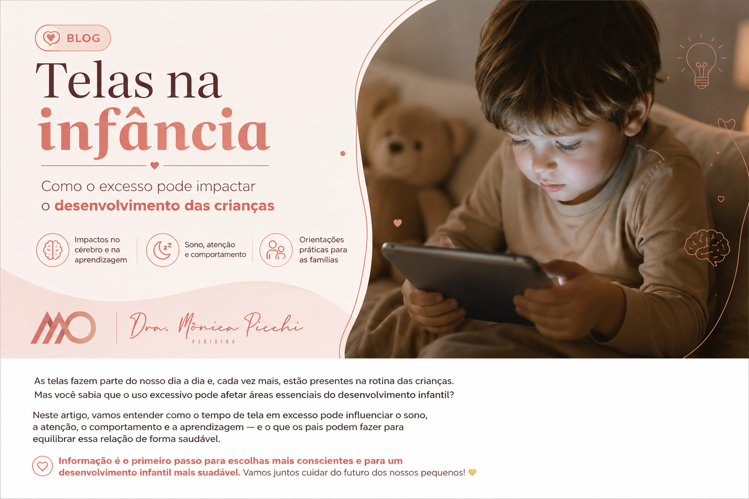 Telas na infância e os impactos do excesso de telas no desenvolvimento infantil